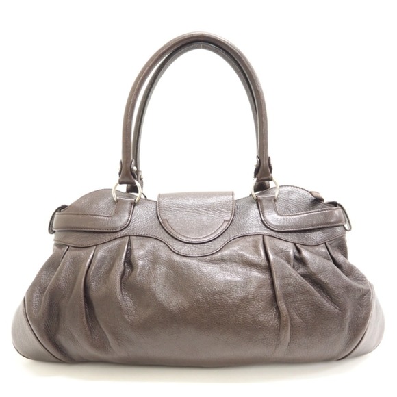 Salvatore Ferragamo/Salvatore Ferragamo AU-21 5370 Gancini Handbag Brown Women's - Picture 2 of 12